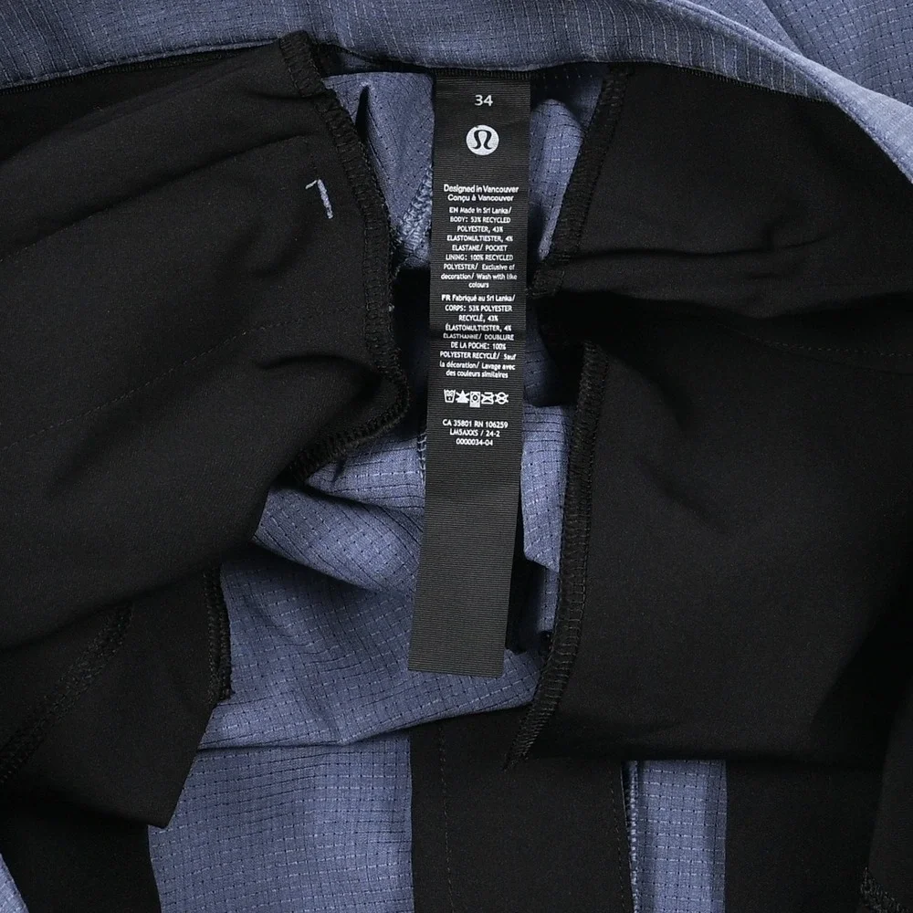 Lululemon Woven Air Pants Mens 34x30 Blue Athleisure Performance Active LM5AXXS‎